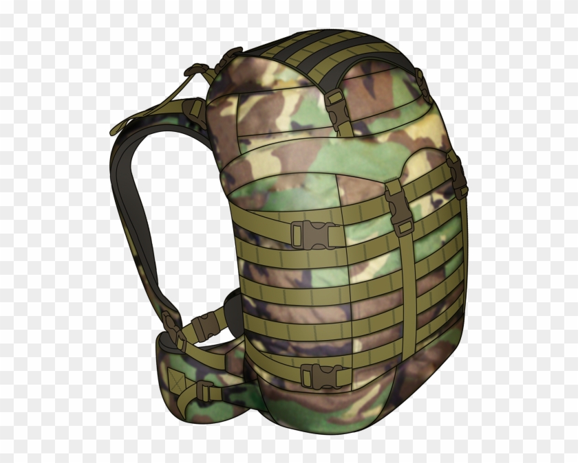Backpack Clipart Military Backpack - Illustration - Png Download