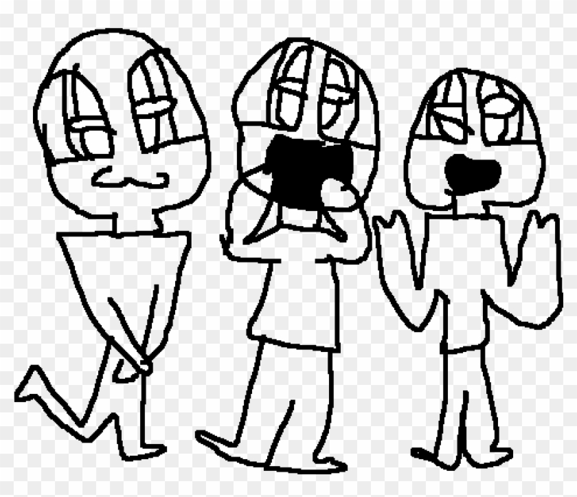 Anime Squad Base - Line Art Clipart