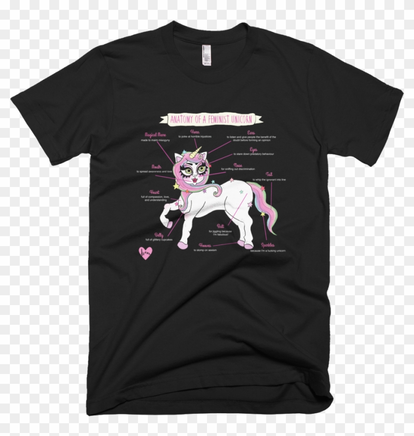 Anatomy Of A Feminist Unicorn T-shirt - Brexit Tshirts Clipart