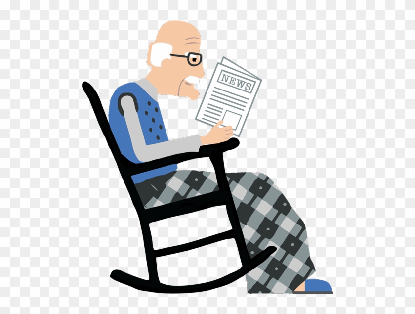 Oldnews Logo - Old Man In A Rocking Chair Png Clipart #4773261