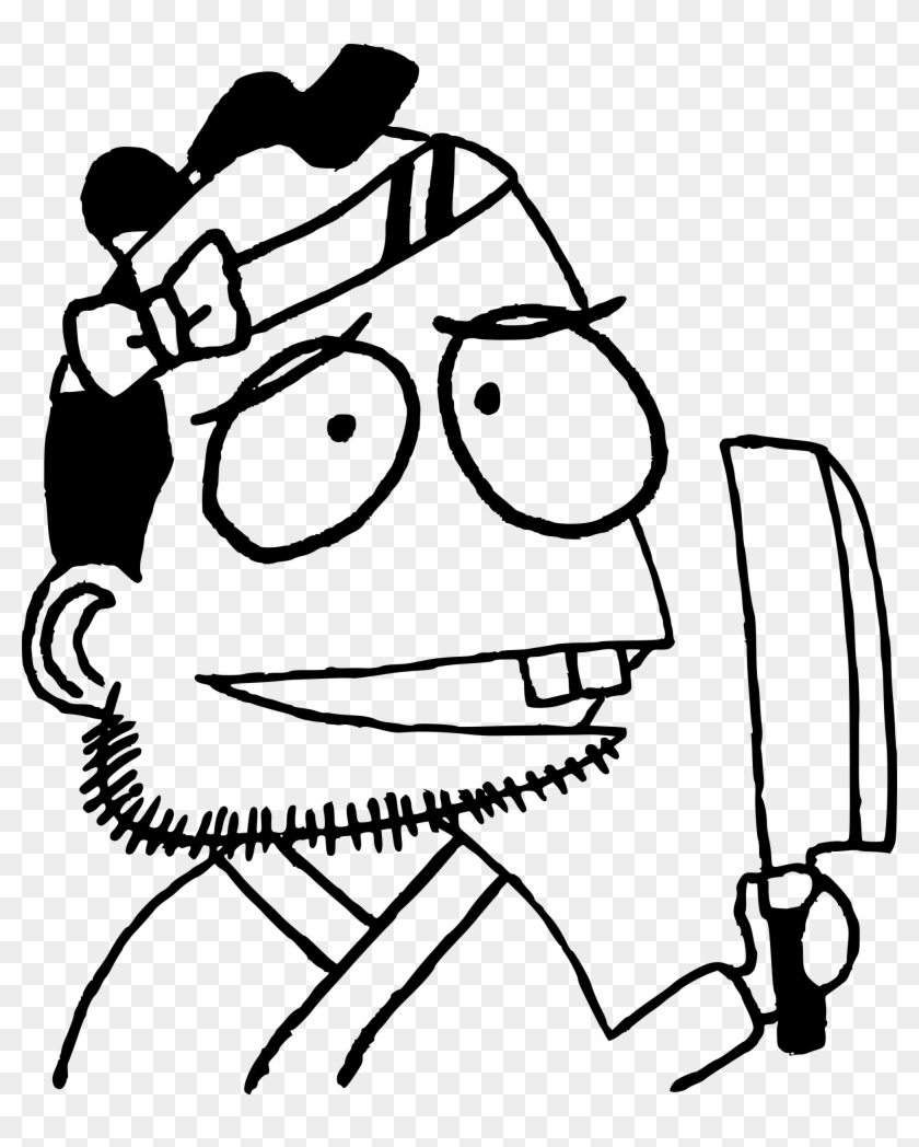 This Free Icons Png Design Of Japanese Chef - Clip Art Of A Statue Of A Man Black And White Transparent Png