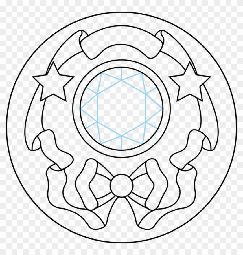 Moon Transparent Lineart - Moon Crystal Power Brooch Clipart