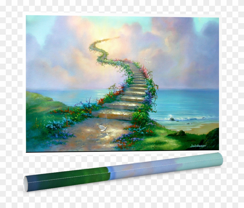 Stairway To Heaven Poster By Jim Warren Stair Way To Heaven Poster Clipart Pikpng