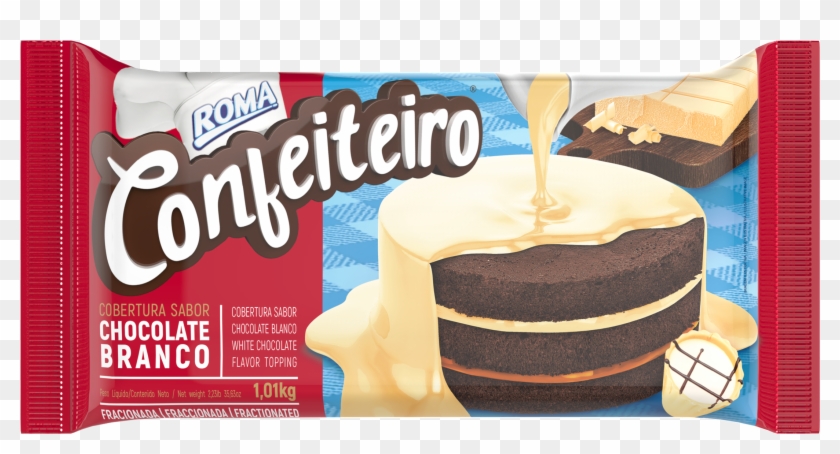 Rom Confeiteiro White Chocolate Flavor Coverage 1,01kg - Sandwich Cookies Clipart