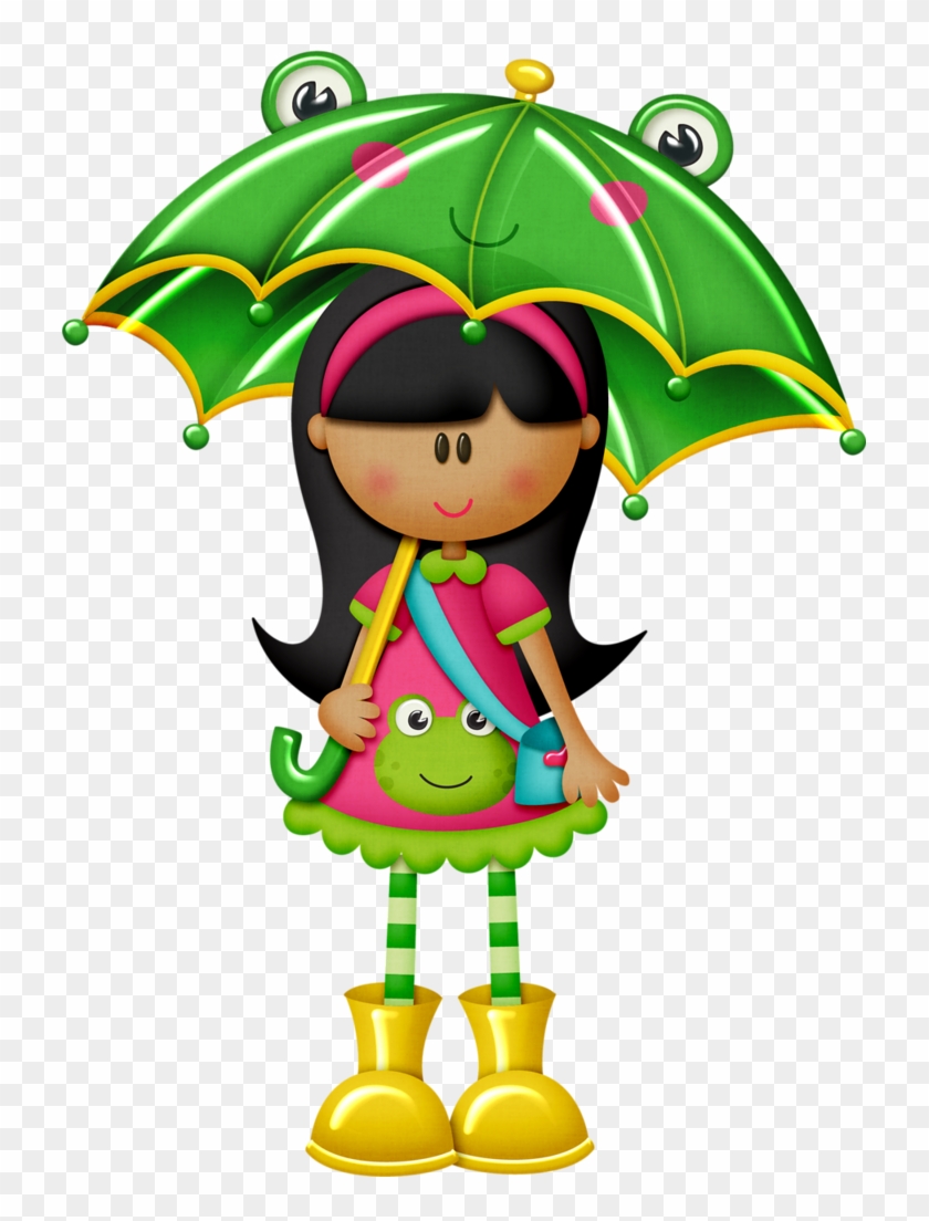 Inverno * Outono Cute Clipart, Girl Clipart, Frogs, - April Cute Clipart - Png Download #4773951