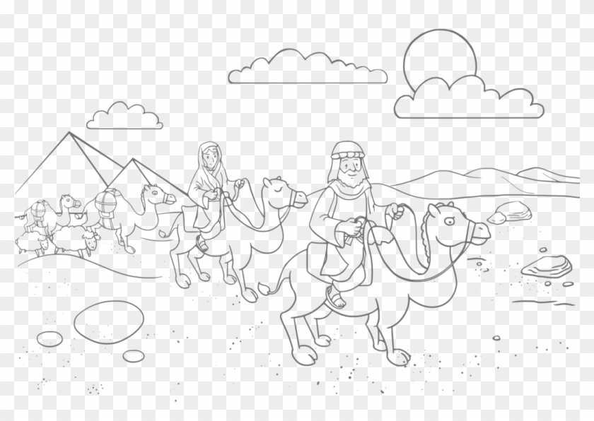 Bible Genesis Old Testament Coloring Book Binding Of - Abram And Sarai Coloring Page Clipart #4774262