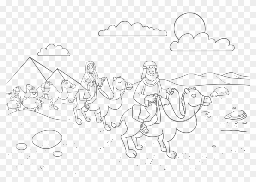 Bible Genesis Old Testament Coloring Book Binding Of - Abram And Sarai Coloring Page Clipart