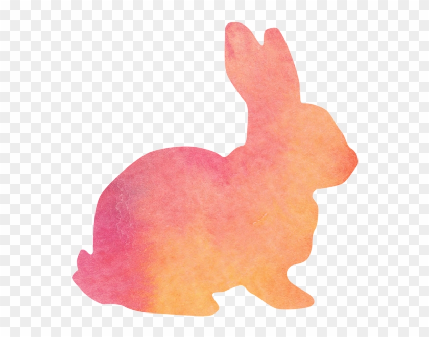 Bunny Watercolor Silhouette, Bunny, Watercolor, Silhouette - Bunny Silhouette Png Clipart