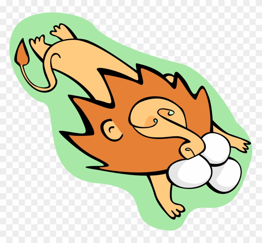 Vector Illustration Of African Male Circus Lion King Clipart