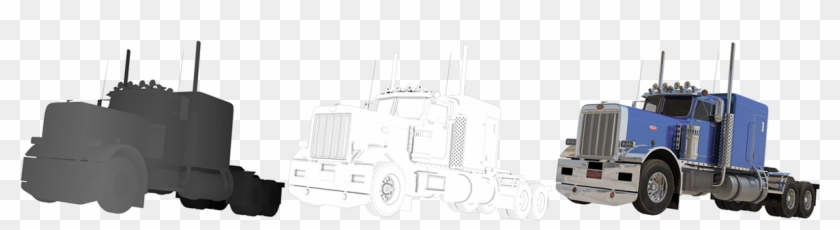 Peterbilt Sketch - Sketch Clipart