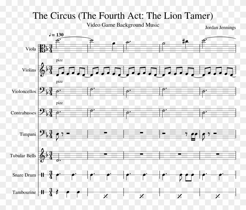 The Circus The Fourth Act The Lion Tamer - Sheet Music Clipart #4774879
