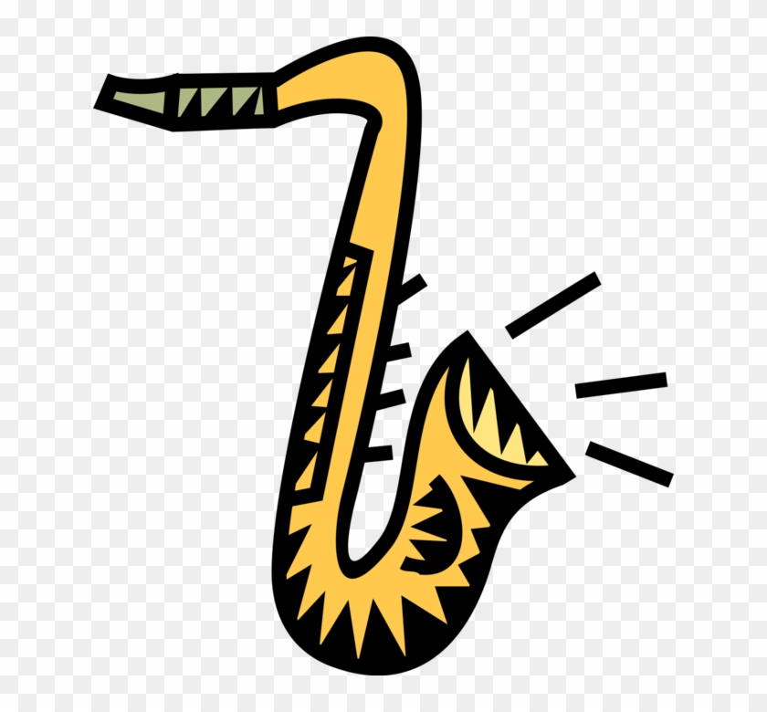 Vector Illustration Of Saxophone Brass Single-reed - Atividades Com Instrumentos Musicais Clipart #4776320