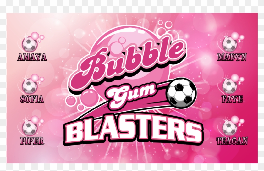 3'x5′ Vinyl Banner Bubble Gum Blasters - Graphic Design Clipart