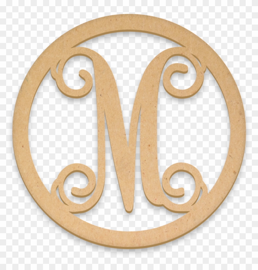 "m" Vine Monogram - Circle Clipart #4776939