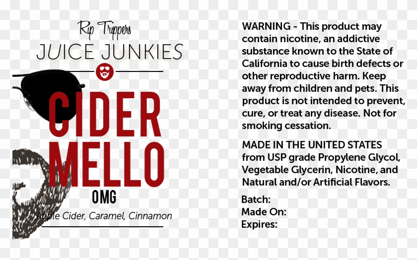 Juice Junkies Labels - Baja 1000 Dates 2018 Clipart
