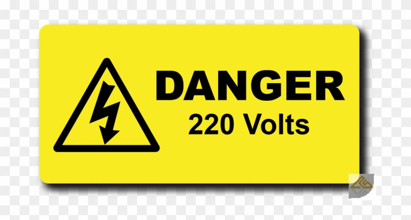 Label, Warning Label, Volt, Area, Text Png Image With - Danger 220 Volt Sign Clipart #4778491