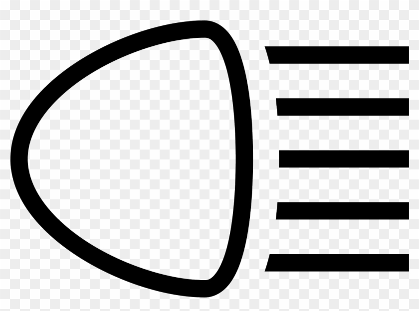 Car Indicator Lights Icons - Line Art Clipart