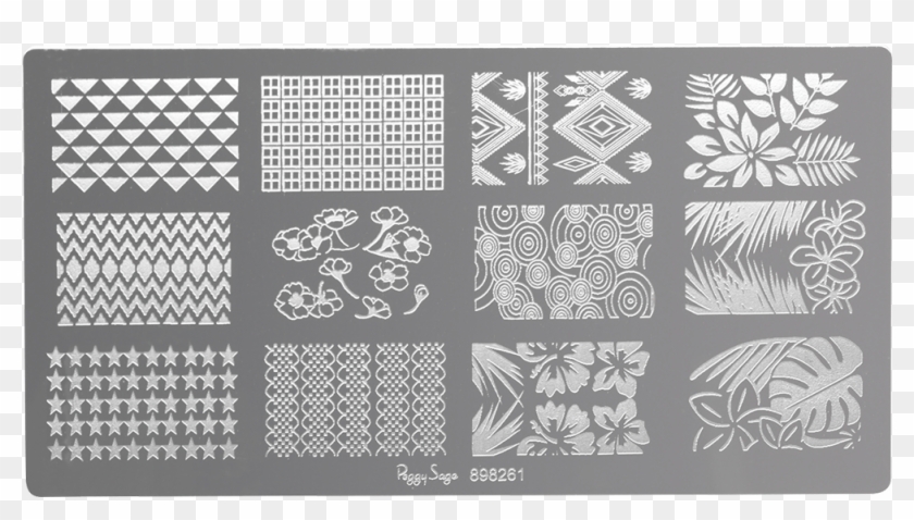 Nail Art Stamping Plate Clipart #4778903