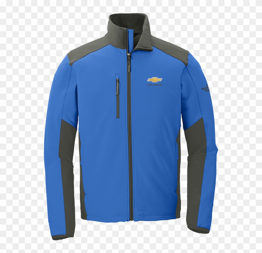 Blue/grey North Face Tech Soft Shell Jacket - Polar Fleece Clipart