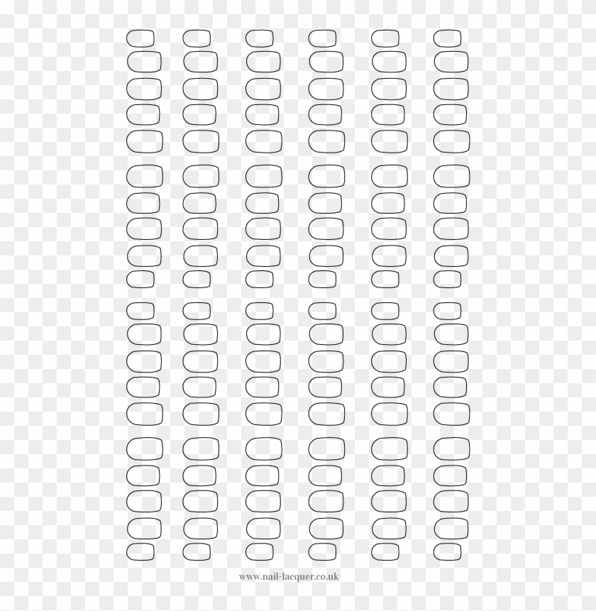 Nail Art Template 3 - Monochrome Clipart