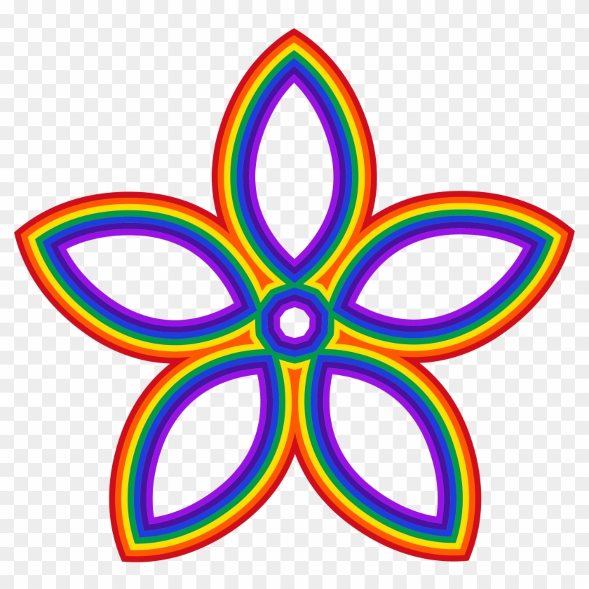 Rainbow Flower Clipart - Png Download #4779211