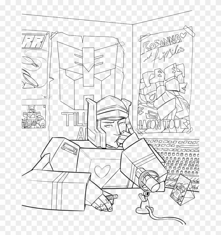 Drawn Robot Foot - Line Art Clipart