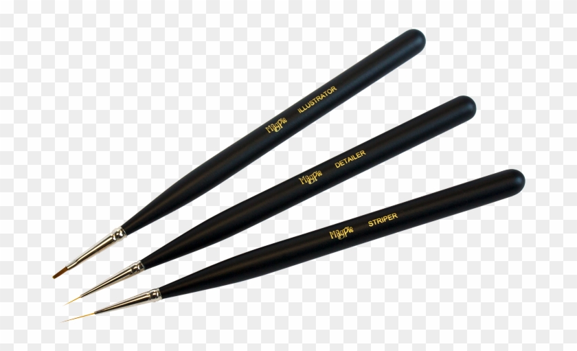 Set Of 3 Nail Art Brushes - Nail Art Brush Set Clipart #4779613