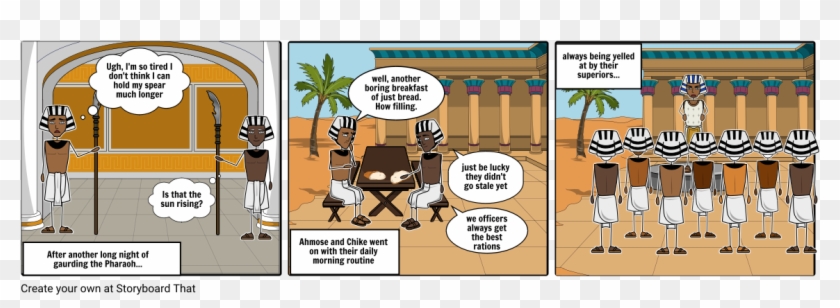 Daily Life Of Ancient Egyptian Soilder - Cartoon Clipart #4779876