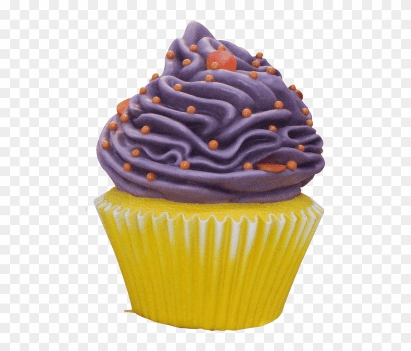 Cupcake Large Vanilla Purple Frosting Over Sized Prop - Cupcake Clipart #4779910