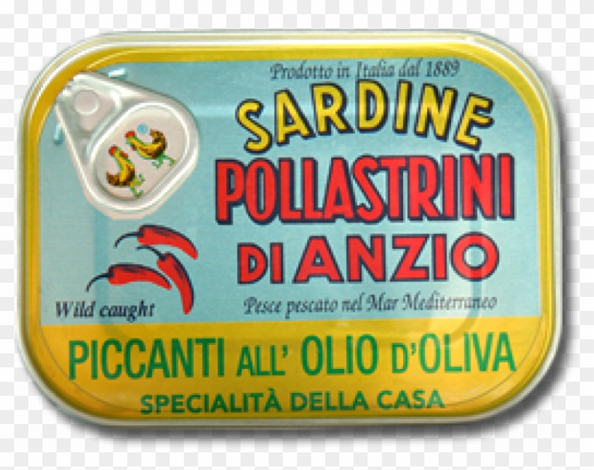 Sardine Pollastrini All'olio D'oliva Piccanti 100g - Sardine Pollastrini Di Anzio Clipart