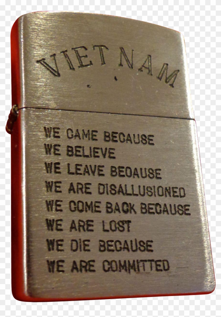 Vintage Vietnam Zippo Lighter Saigon Hanoi In Country - Commemorative Plaque Clipart #4780294