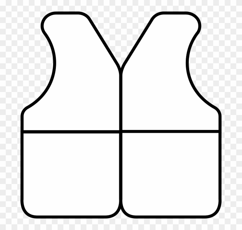 Life-jacket Safety Vest Security Rescue White - Colete Desenho Png Clipart #4780441