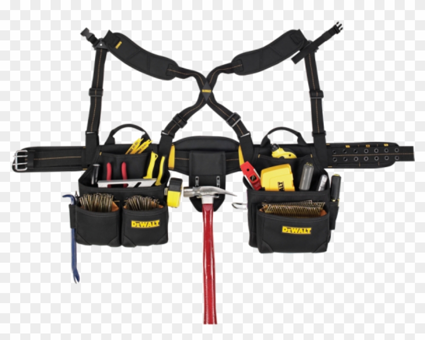 Dewalt Dg5641 19 Pocket Framer's Combo Apron With Suspenders - Dewalt Dg5617 Clipart #4780745