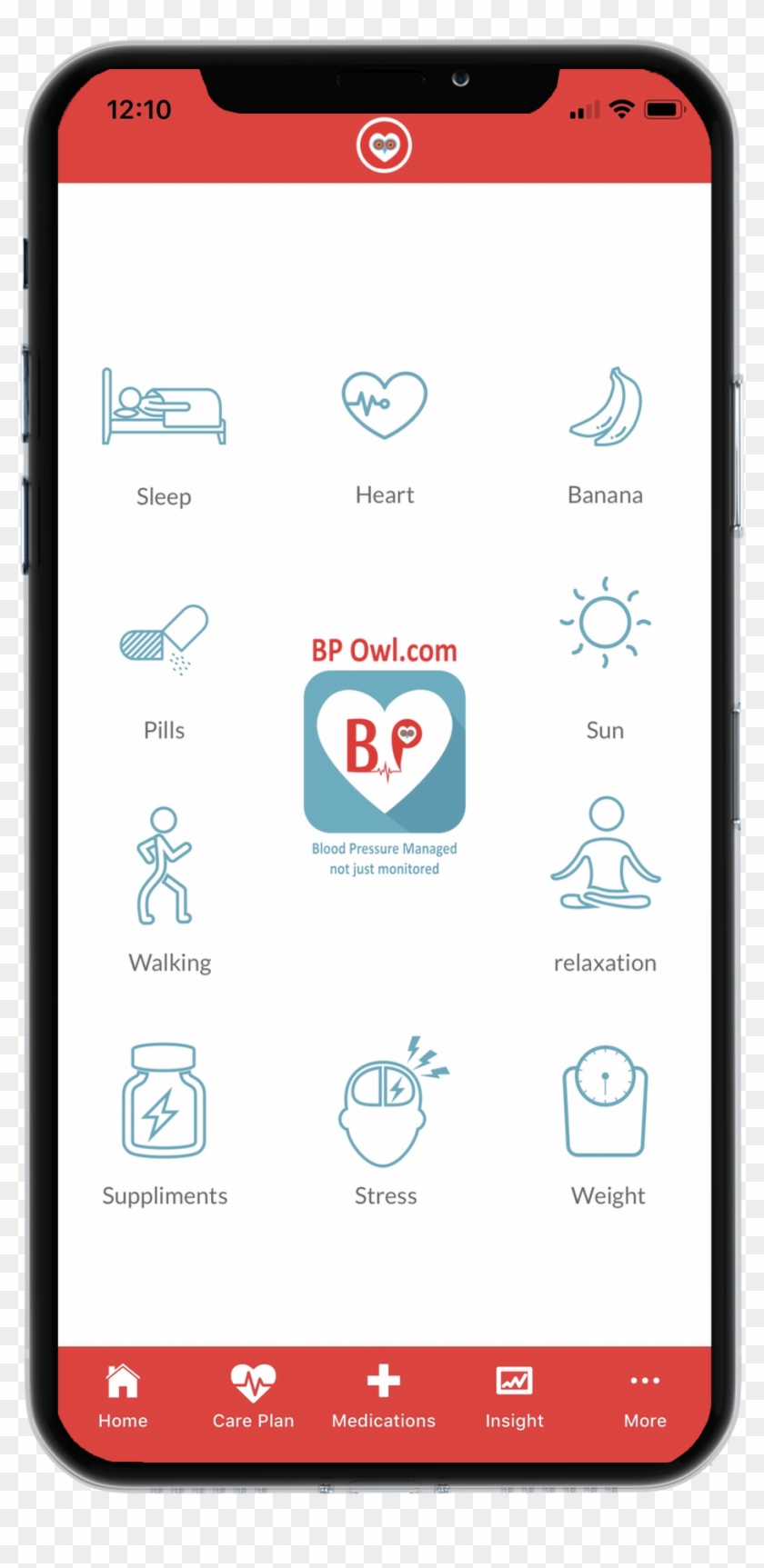 Reduce Blood Pressure Naturally With Bp Owl App - Iphone Clipart