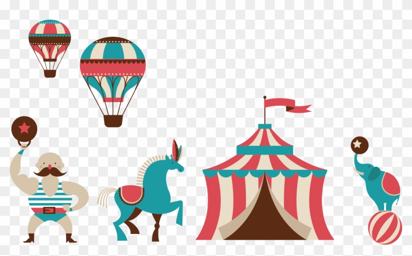 Traveling Circus Illustration Clipart