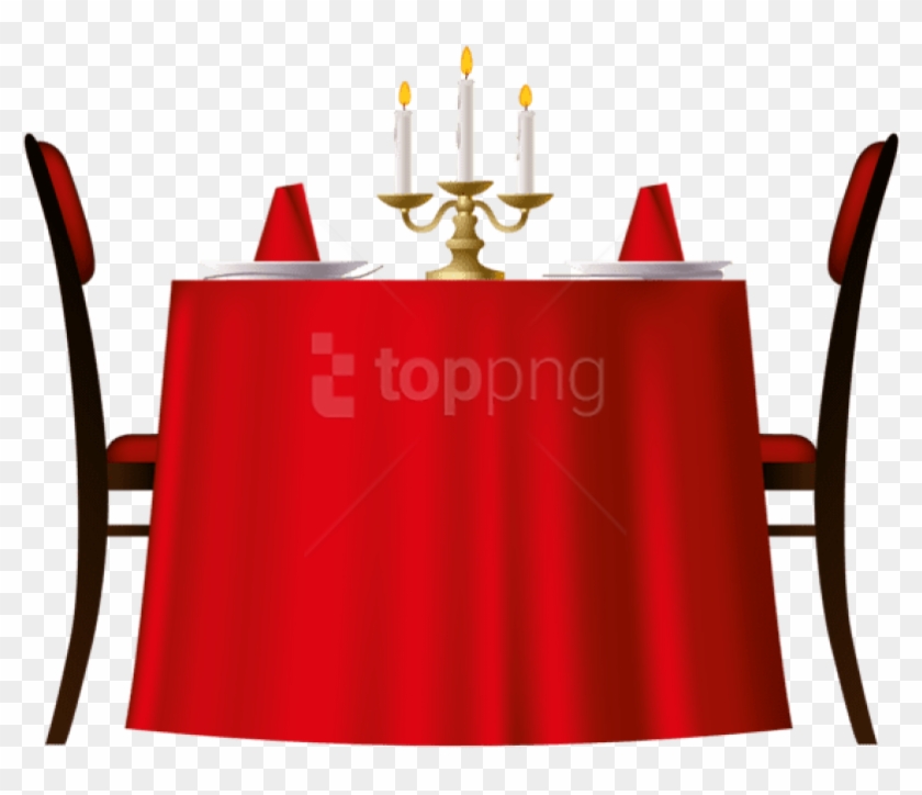 Download Red Romantic Table Clipart Png Photo - Romantic Dinner Table Png Transparent Png #4782846