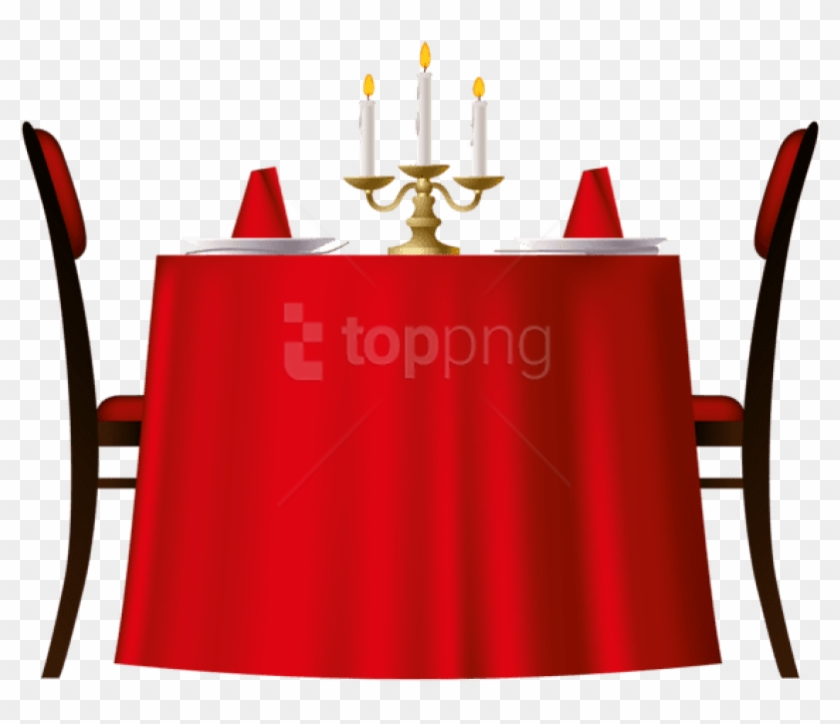 Download Red Romantic Table Clipart Png Photo - Romantic Dinner Table Png Transparent Png