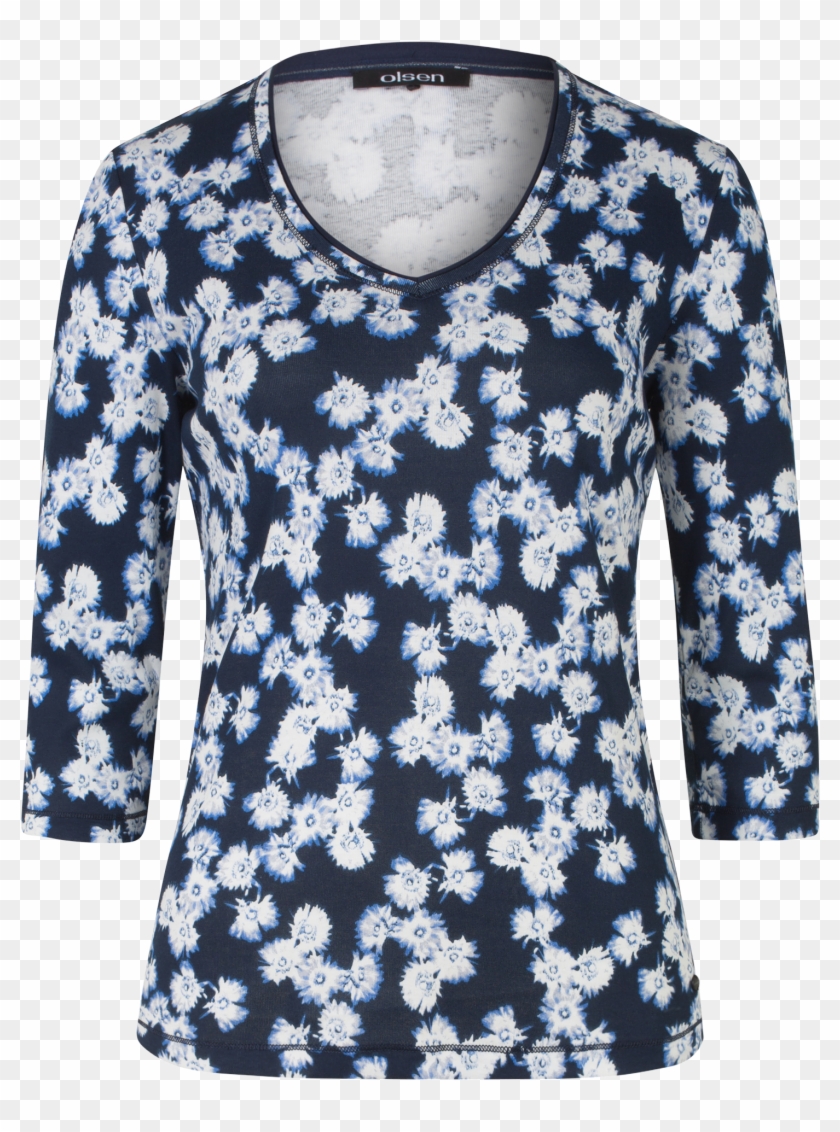 T-shirt Blossom Motif - Long-sleeved T-shirt Clipart #4782972