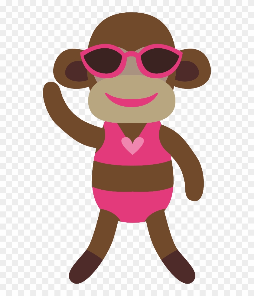 Praia E Piscina - Cartoon Clipart