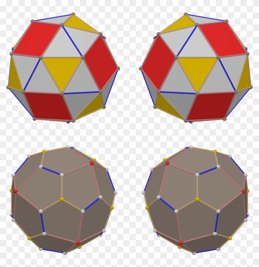 Chiral Snub Cubes And Duals - Circle Clipart