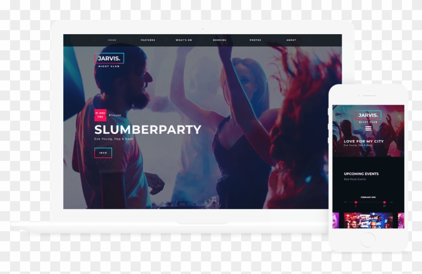 Jarvis Night Club, Concert, Festival Wp Theme - Smartphone Clipart