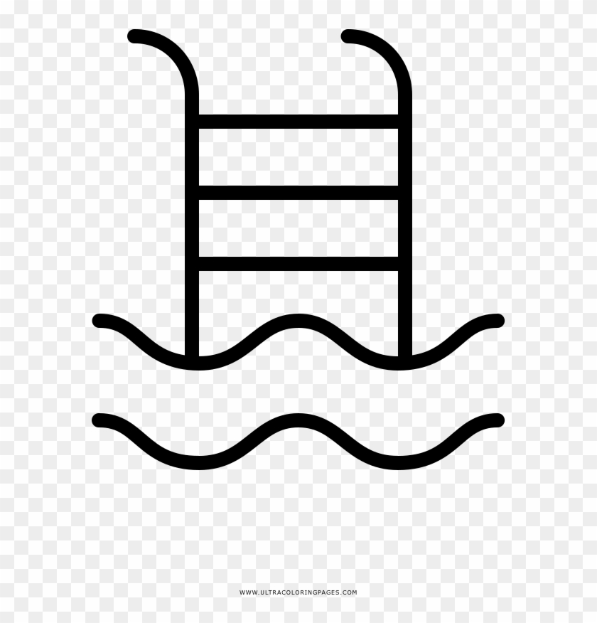 Swimming Pool Coloring Page Clipart