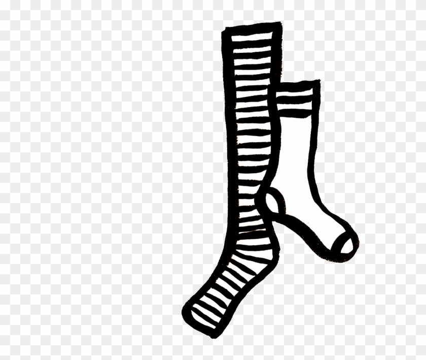 Clipart Socks Lot - Socks Clipart Black And White - Png Download #4784234