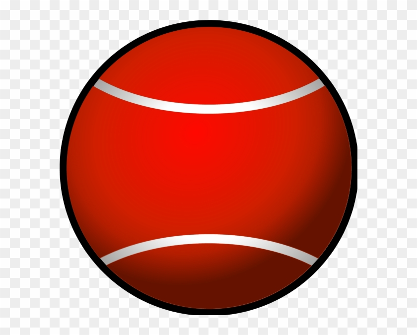 Tennis Ball Simple Vector Clip Art - Red Tennis Ball Cartoon - Png Download #4784675