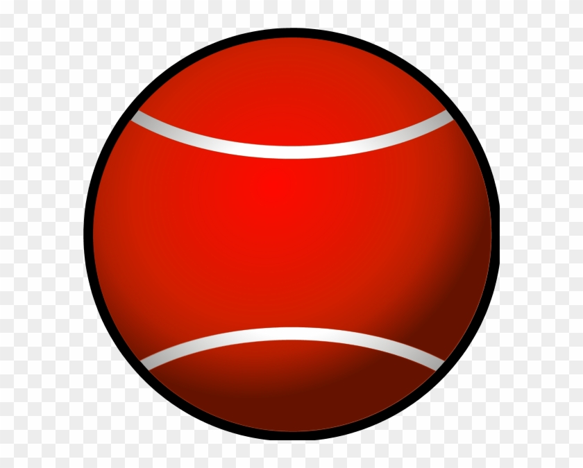 Tennis Ball Simple Vector Clip Art - Red Tennis Ball Cartoon - Png Download