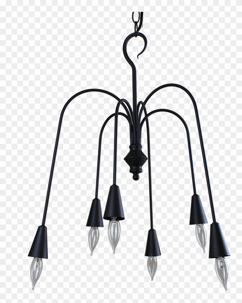 Beacon Falls 6 Arm Chandelier Finished In Aged Black, - Chandelier Clipart