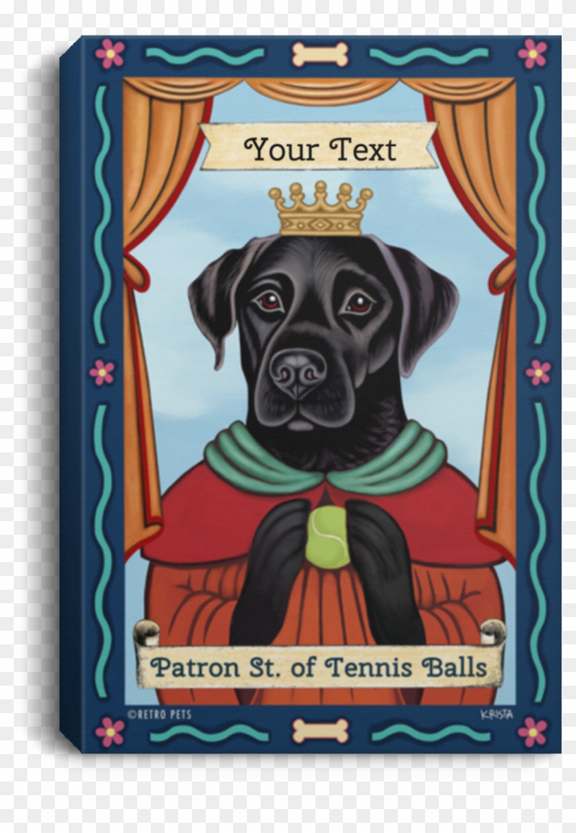 Personalized Black Lab "patron St - Labrador Retriever Clipart