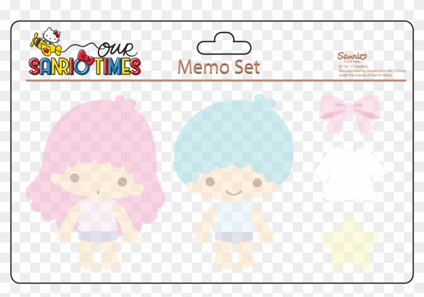 公仔紙便利貼套裝little Twin Stars - Cartoon Clipart #4785581