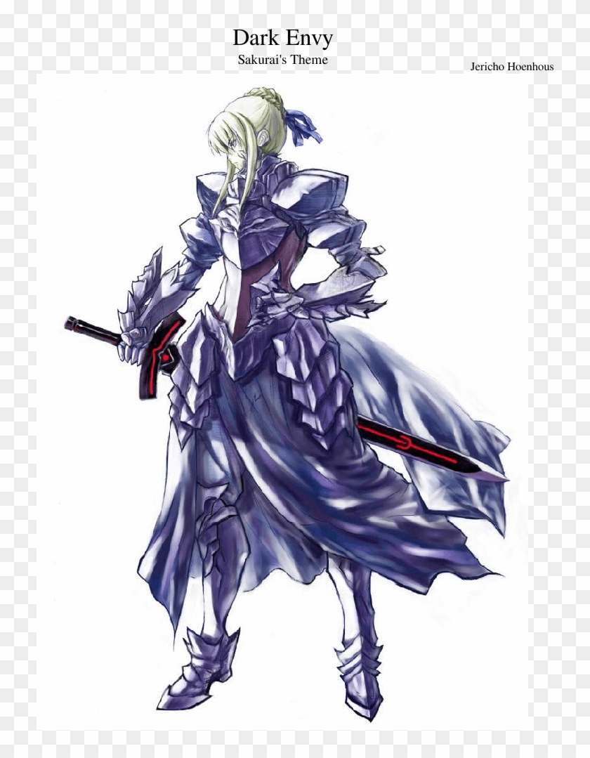 Dark Envy Sheet Music For Violin, Piano, Trombone, - Saber Alter Full Armor Clipart #4786441