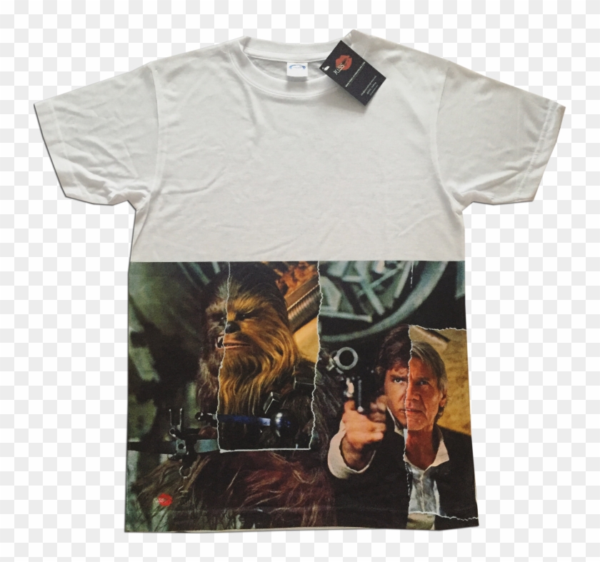 Chewyhan Kiss Large Print T-shirt - Han Solo And Chewbacca Clipart #4786595